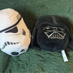 Star Wars Stormtrooper and Darth Vader Plush Pillows